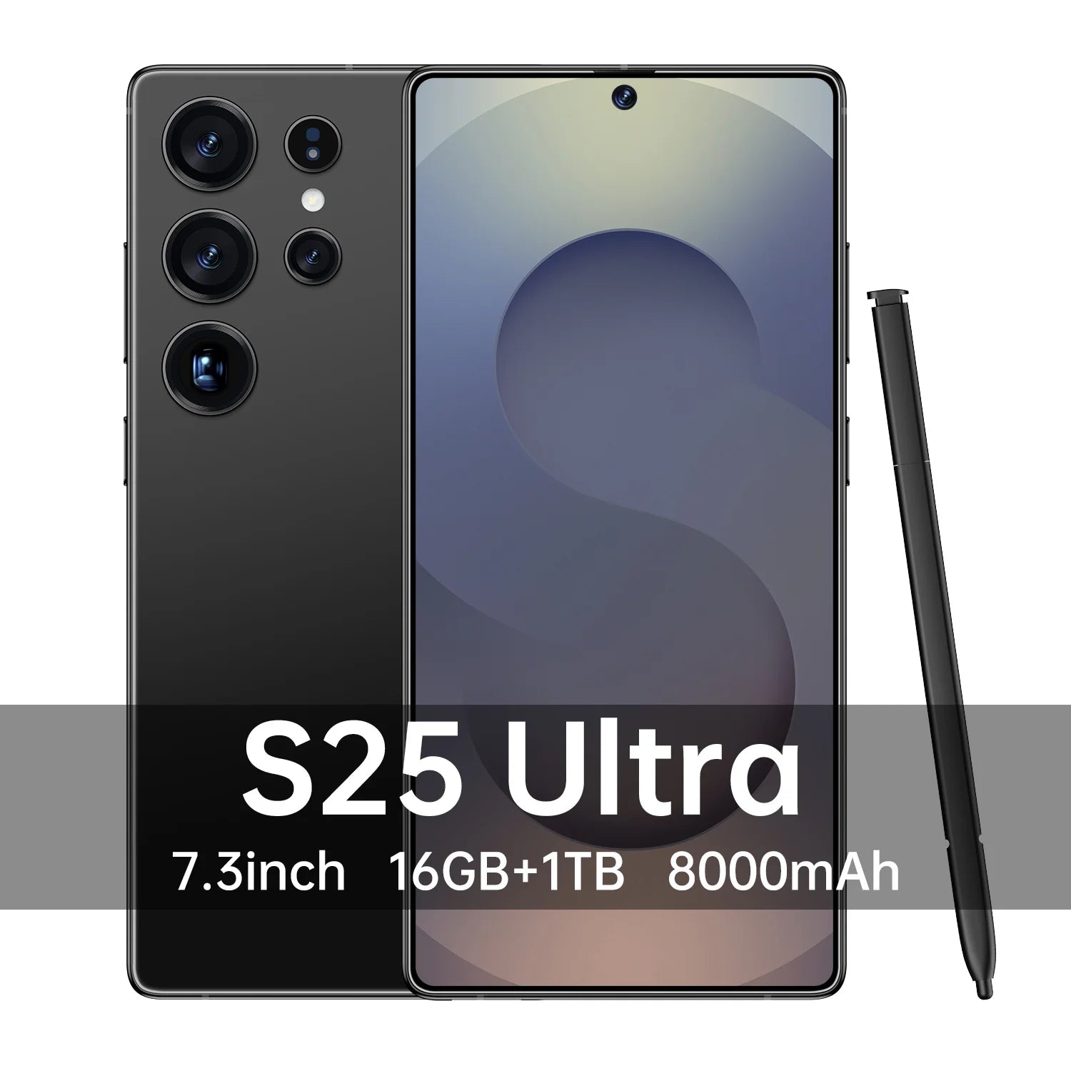 2025 Online Retailer S25 Ultra Original Unlock 7.3 Inch 12GB+512GB Android 5G Smartphone 8000mAh S-Pen 4G 5G WIFI Mobile Phones