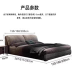 European Double Bed Minimalist Storage Aesthetic Sleeping Bed Multifunctional Nightstands Letto Matrimoniale Home Decoration
