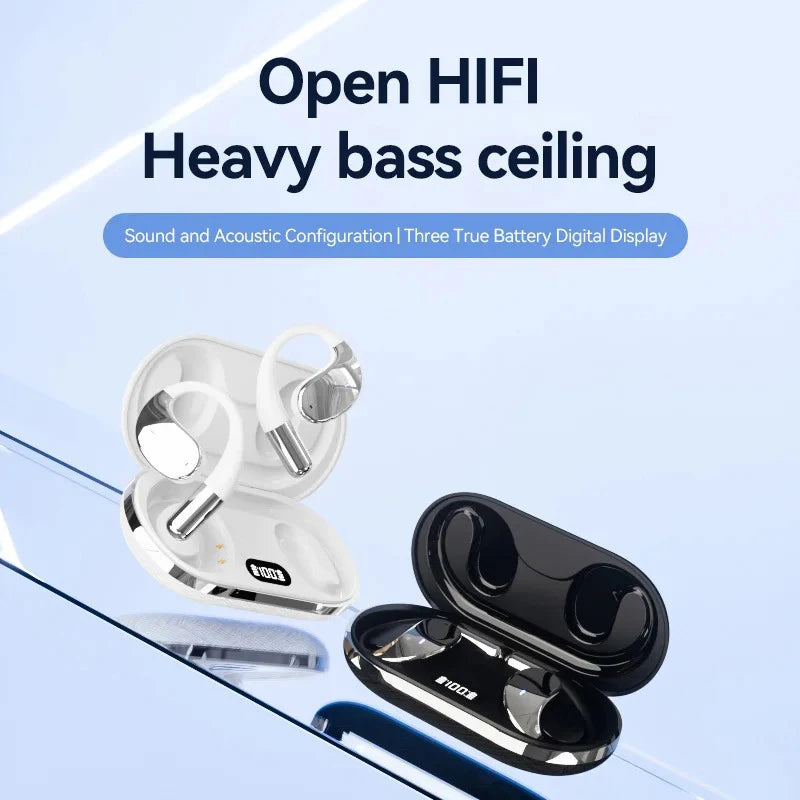 Earhook TWS Wireless Headphones Quality Sound Bluetooth Headphone Bass On-ear Wireless Headsets with Microphone for Sport Stereo