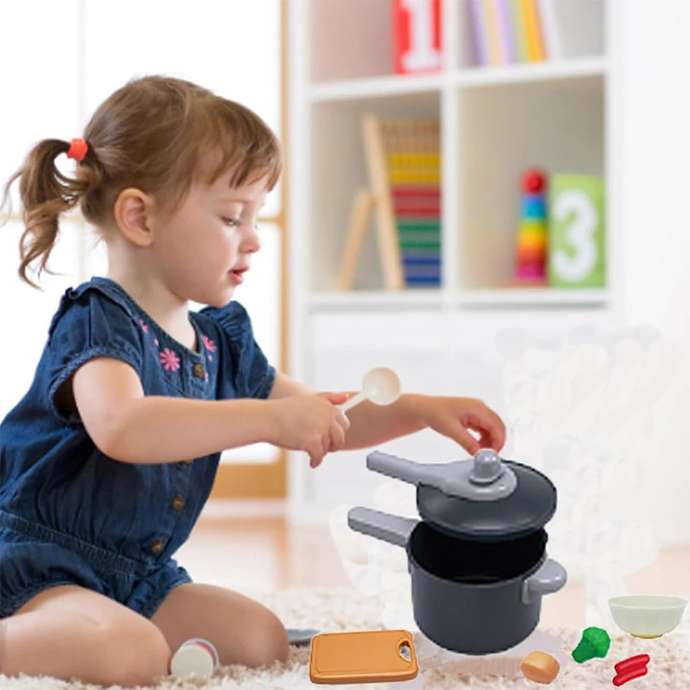 Play Kitchen Accessories Kit with Play Pots