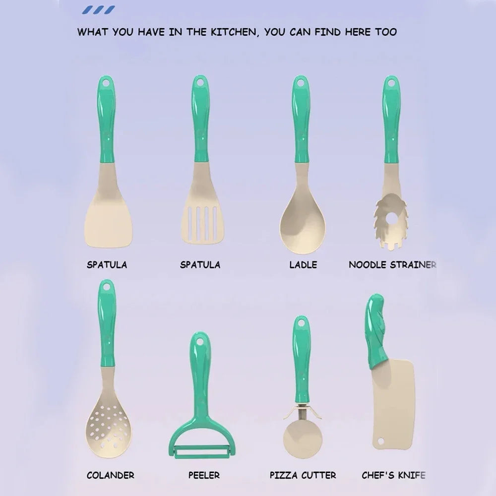 Play Kitchen Accessories Kit with Play Pots