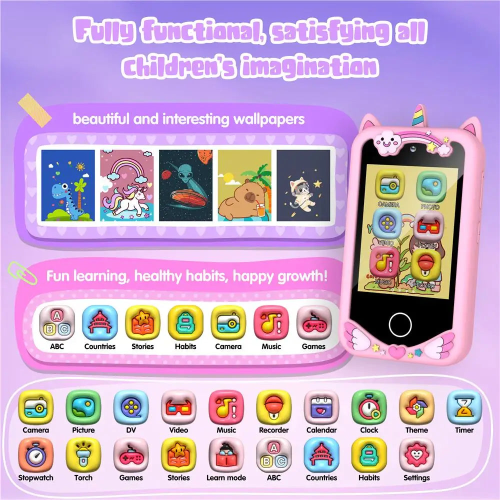 Kids Smart Phone 28 Games 20 Stories Video Music Player