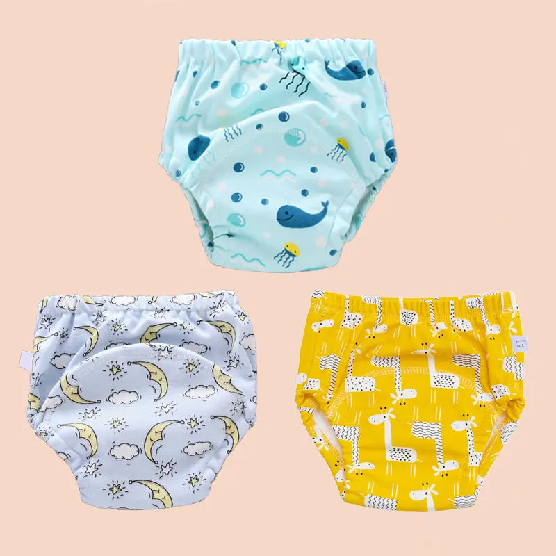 Baby Reusable Diapers Panties Potty Training Pants For Children Ecological Cloth Diaper Washable Toilet Toddler Kid Cotton Nappy