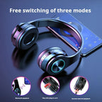 Headsets Gamer Headphones Blutooth Surround Sound Stereo Wireless Earphone USB With MicroPhone Colourful Light PC Laptop Headset