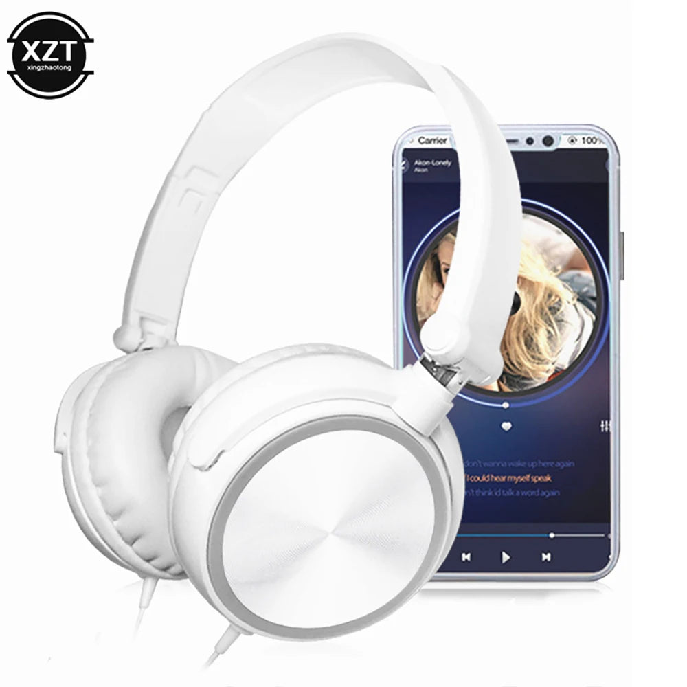 Wired Headphones Over Ear Headsets HD Sound Bass