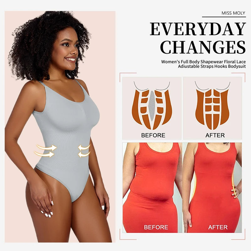 Smoothing Shapewear Bodysuit for Women