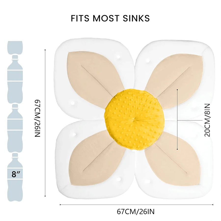 Flower Baby Bath Pad Infant Bathtub Mat