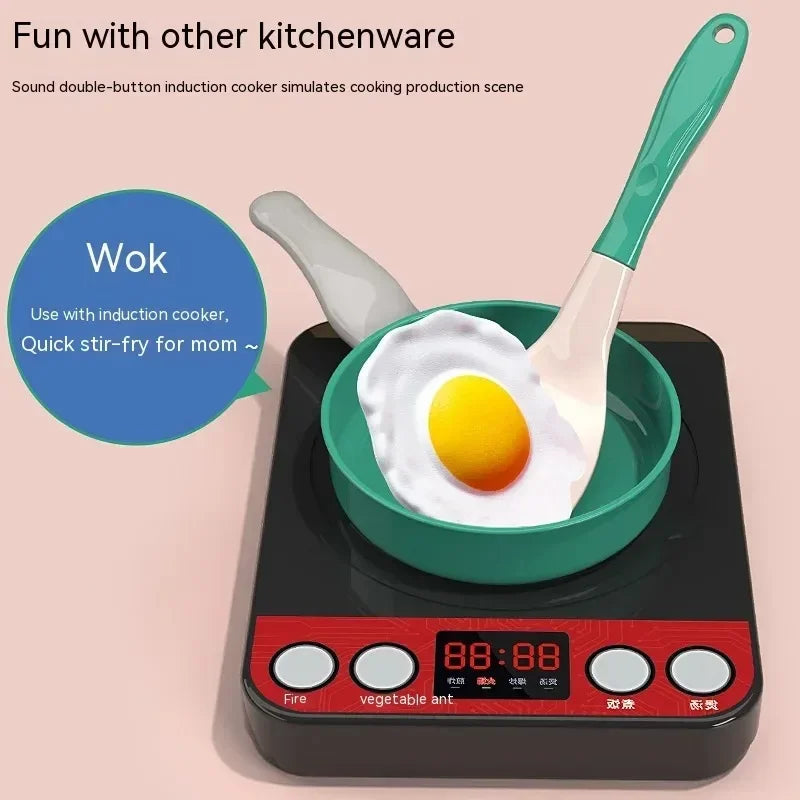 Play Kitchen Accessories Kit with Play Pots