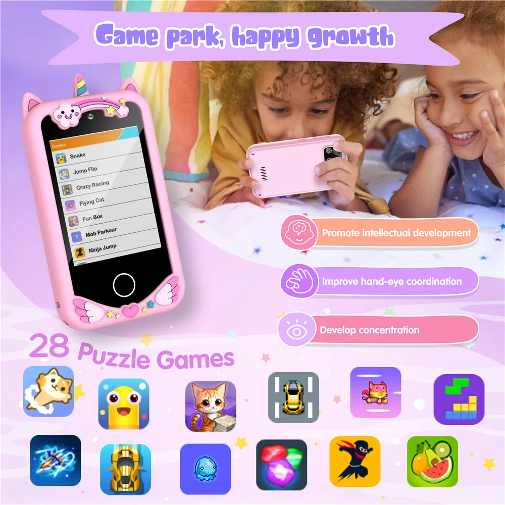 Kids Smart Phone 28 Games 20 Stories Video Music Player