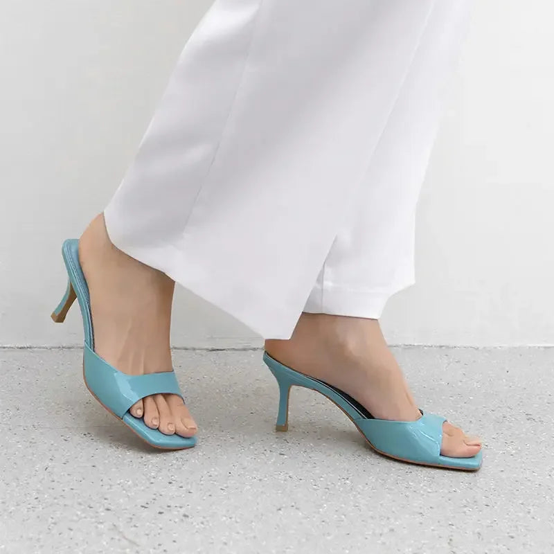 Women Elegant Casual Comfortable Black High Heel Sandals