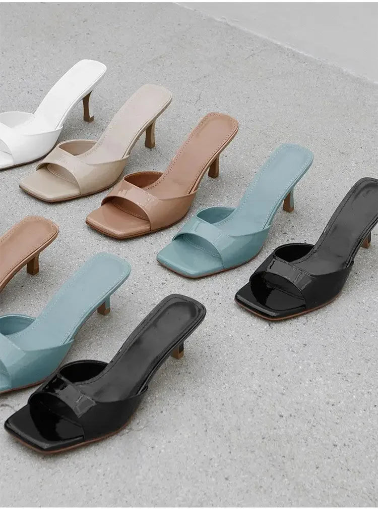 Women Elegant Casual Comfortable Black High Heel Sandals
