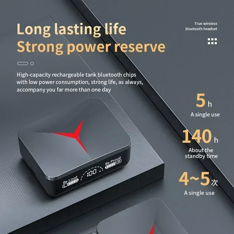 TWS M90 Wireless Headphones Gaming Earphone Bluetooth 5.3 Sport Earbuds with Mic Wireless Headset For iPhone 16 15 14 13 Xiaomi
