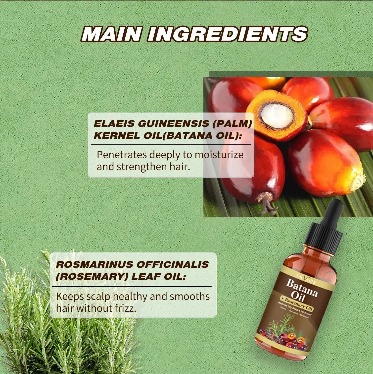 Batana Oil with Rosemary for Hair Growth Nourish Scalp
