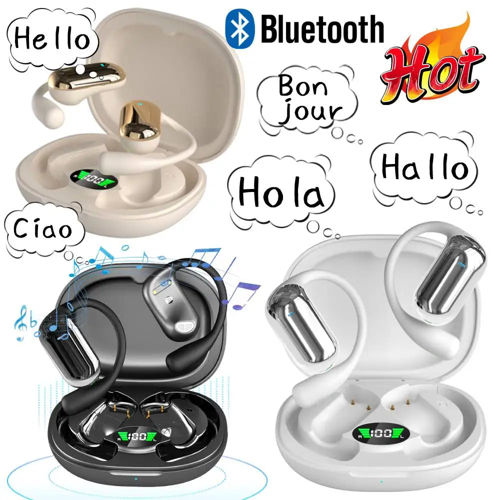 144 Languages AI Translator Earbuds Real-time Translators Headphones Bluetooth5.3 Instant Voice Translation Earphones for Travel