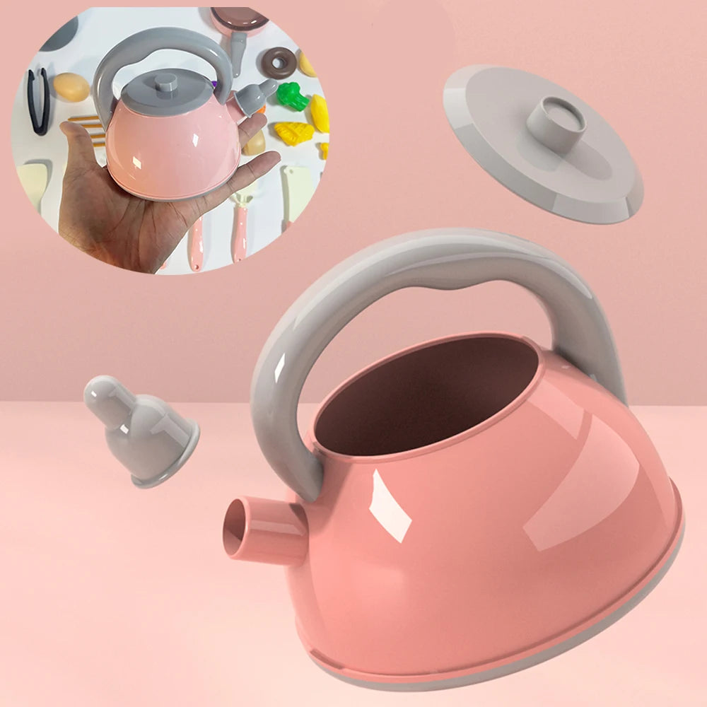 Play Kitchen Accessories Kit with Play Pots