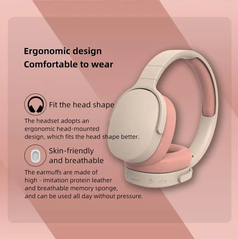 Wireless Headphones Bluetooth 5.1 Over Ear HiFi Stereo Headset True Wireless Sports Earphones Noise Cancelling Gaming Headphones