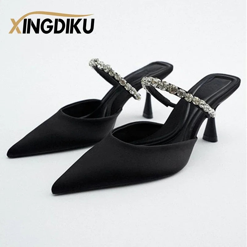 New Pointed Toe Stiletto Black Sexy