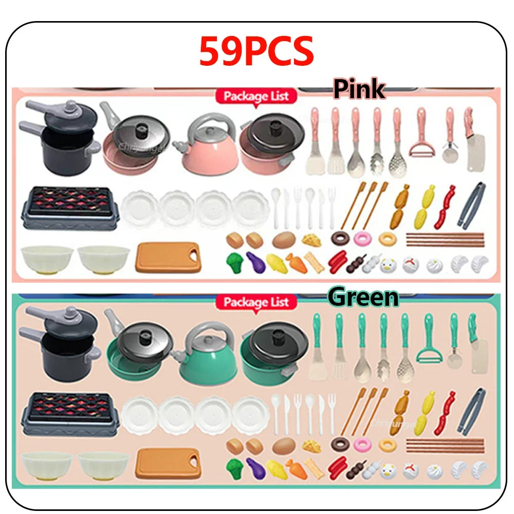 Play Kitchen Accessories Kit with Play Pots
