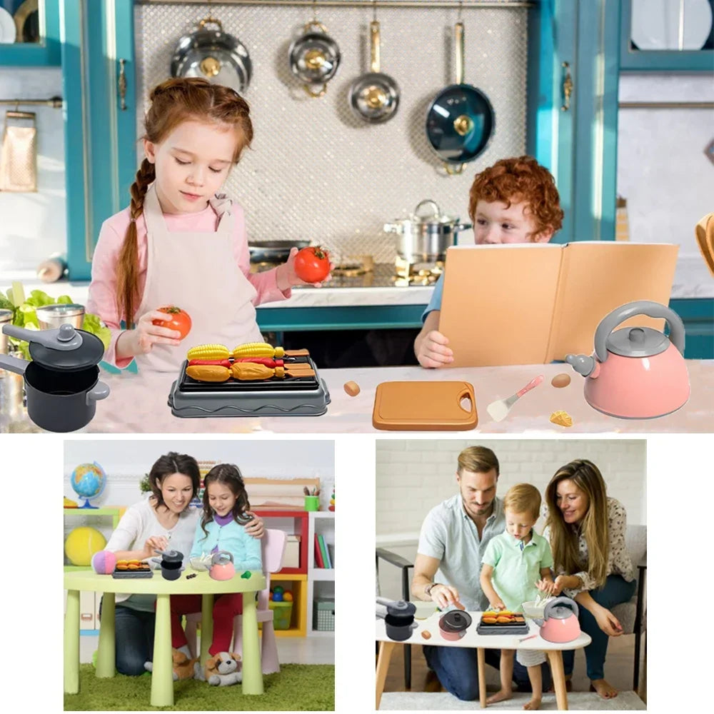 Play Kitchen Accessories Kit with Play Pots