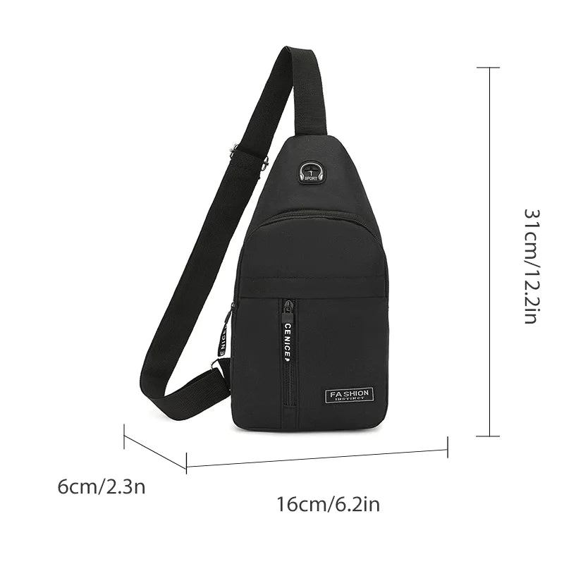 Men's Oxford Cloth Crossbody Bag