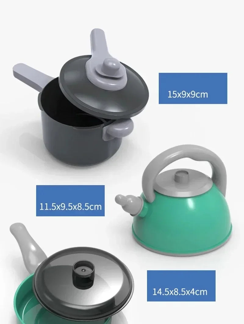 Play Kitchen Accessories Kit with Play Pots