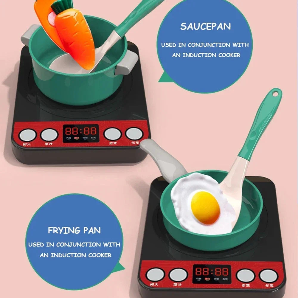 Play Kitchen Accessories Kit with Play Pots