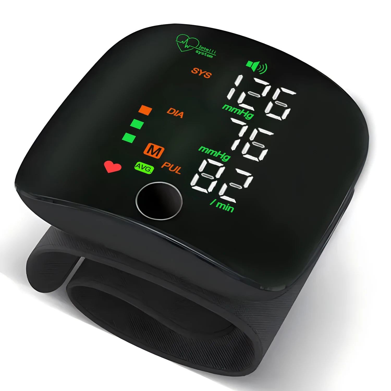 LED Wrist Blood Pressure Monitor Rechargeable English Voice