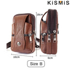 KISMIS Men's Leather Fanny Pack