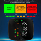 LED Wrist Blood Pressure Monitor Rechargeable English Voice