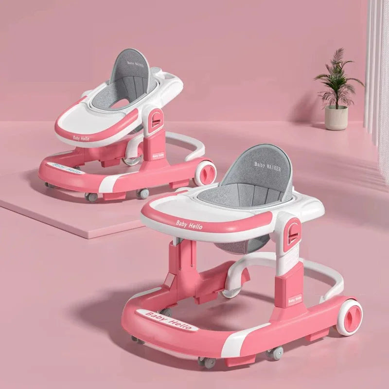 360° Anti-Rollover Baby Walker with Music & Posture Support