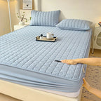 Waterproof Thickened Mattress Pad Protector Adjustable Durable Fitted Sheet Bed Covers Anti-mite Non-slip Bedspreads 150/160x200