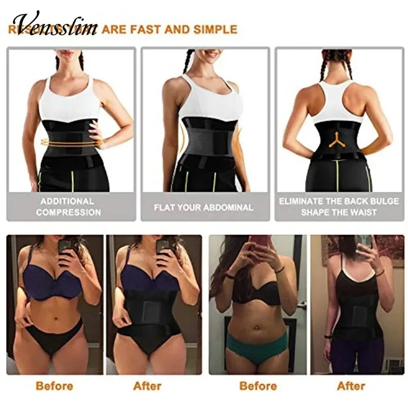 Vensslim Women Sauna Sweat Abdomen Trimmer Belt Waist