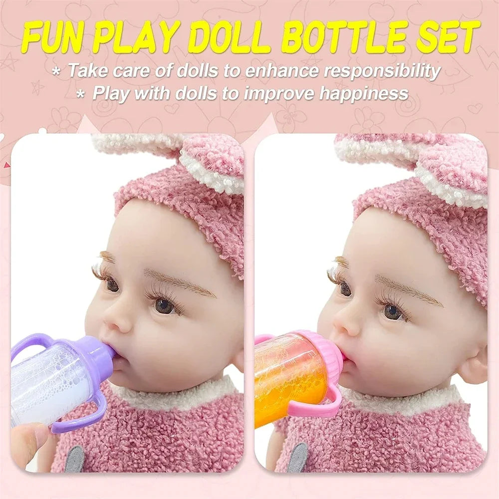 Doll accessories Baby Doll Feeding Bottle Set Baby Care Toy Stroller