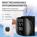 Digital Wrist Blood Pressure Meter Automatic Voice Tonometer