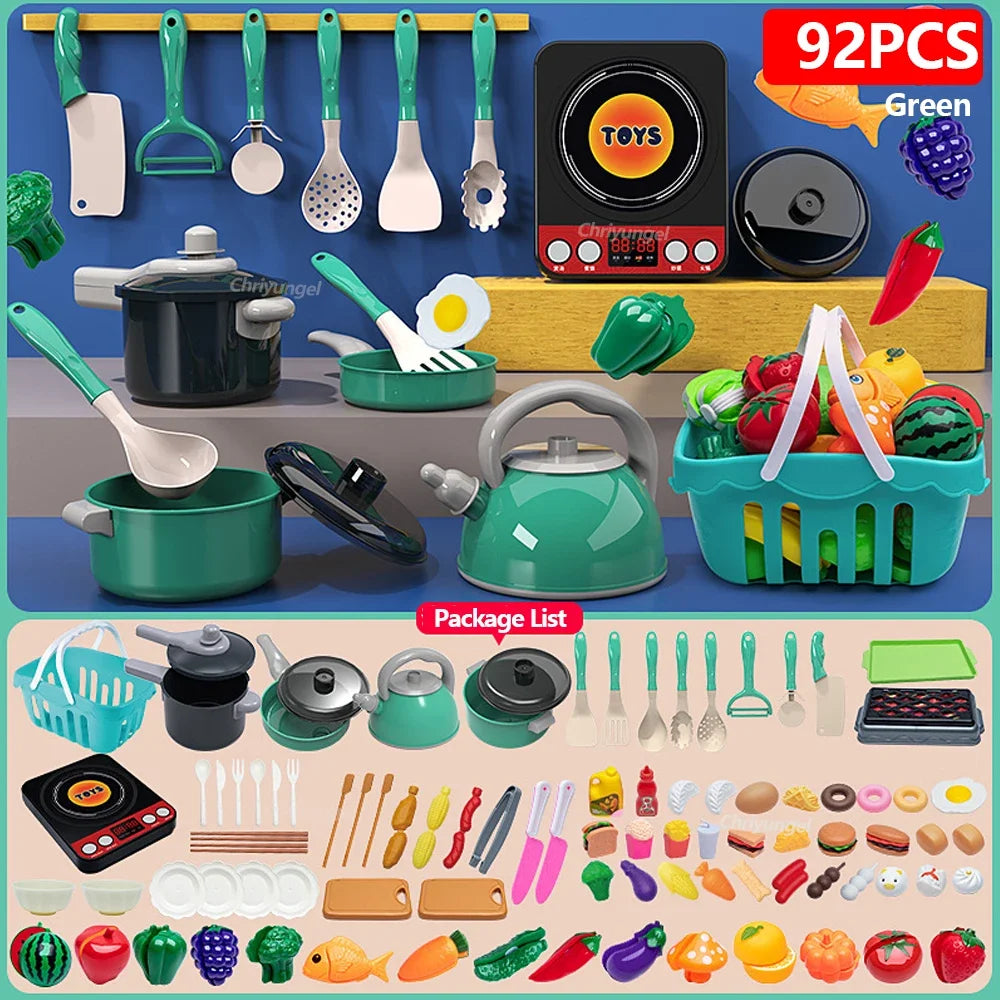 Play Kitchen Accessories Kit with Play Pots