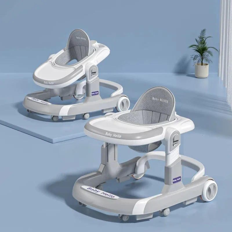 360° Anti-Rollover Baby Walker with Music & Posture Support