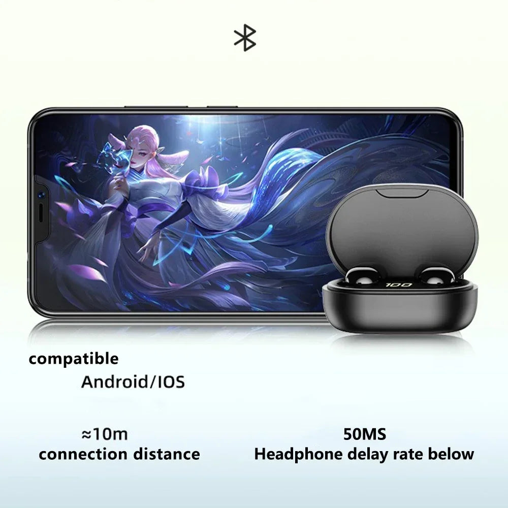 E7s Tws Earphones Bluetooth Earbuds Blutooth Noise Reduction Wireless Earphone With Mic Gamers Headphones High Quality Hand Free