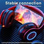Wireless Bluetooth 5.0 Headphone With Microphone On-Ear Headset Stereo Sound Earphones Sports Gaming Foldable Headphones Game