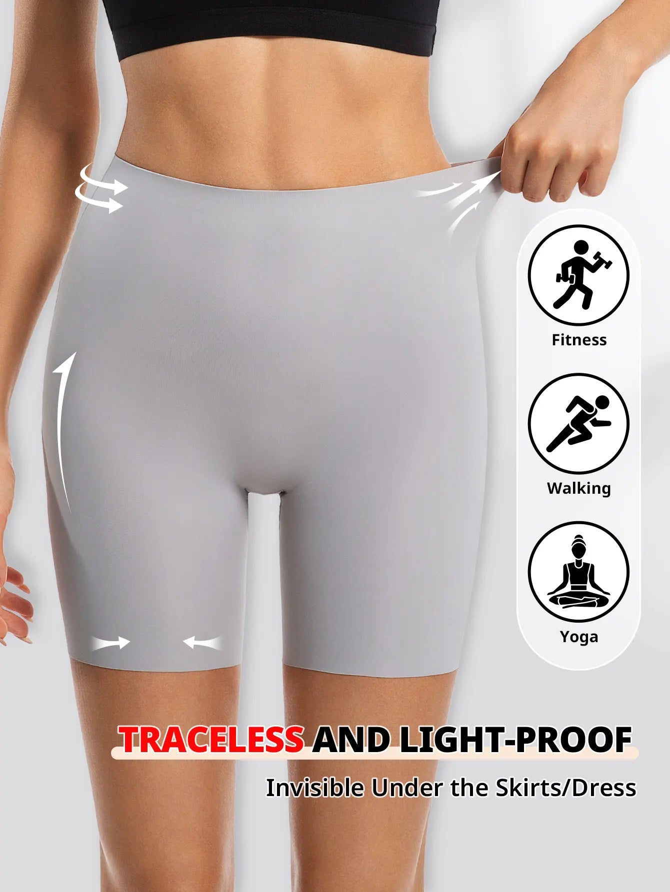 Flarixa Seamless High Waist Shorts Panties For Women