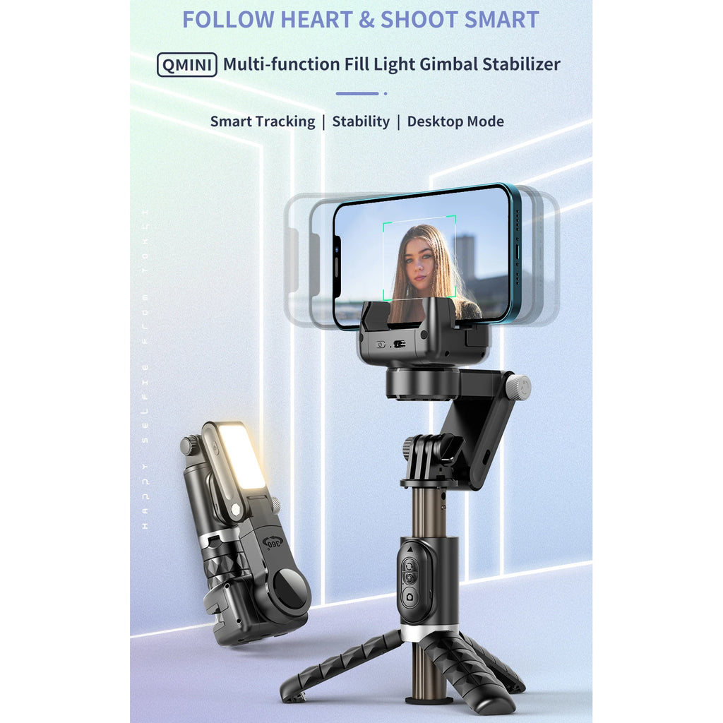 Selfie Stick Phone Gimbal Stabilizer For iPhone Android