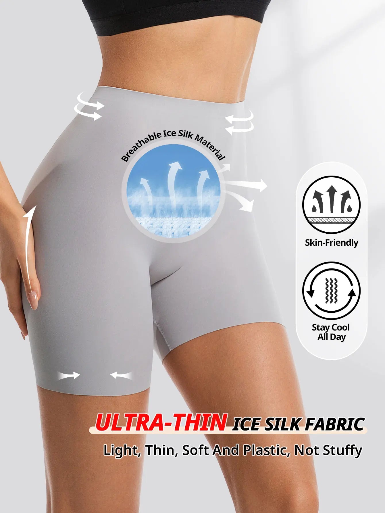 Flarixa Seamless High Waist Shorts Panties For Women