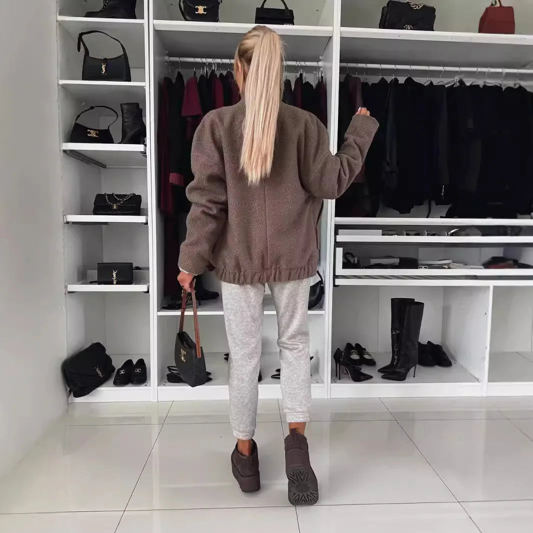 Winter Long-sleeved Casual Loose Warm Woollen Coats