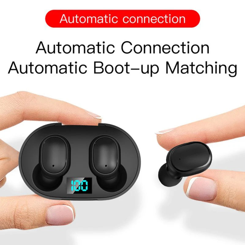 E6S TWS Earphones Wireless Bluetooth V5.1 Headset Noise Cancelling Headsets with Mic Sports Headphones For iPhone Xiaomi Redmi