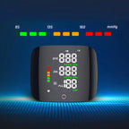 LED Wrist Blood Pressure Monitor Rechargeable English Voice