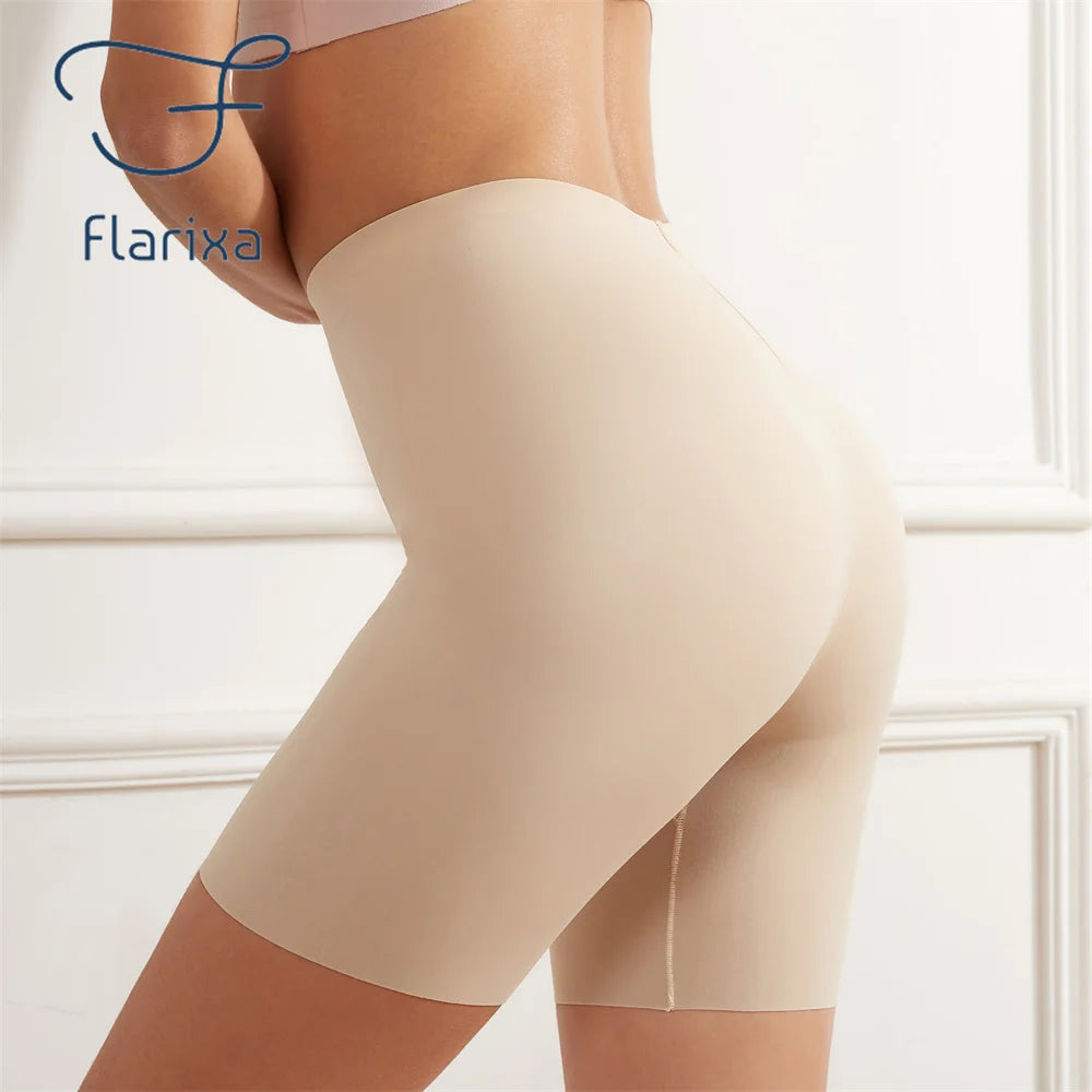 Flarixa Seamless High Waist Shorts Panties For Women