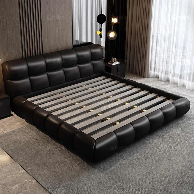 Stylish Minimalist Double Bed Frame Luxury Headboard Nightstands Perfect Modern Boys Bedroom Aesthetic Cama Casal Home Decor