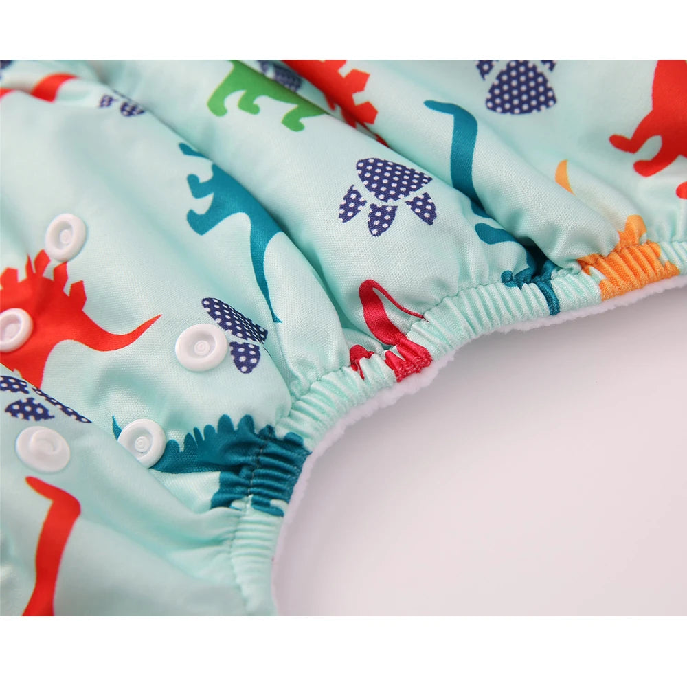Babyland ECO-friendly Cloth Diapers Set Leakproof & Breathable Baby Nappy with Cute Cartoon Designs Fit for 0-24 Months Toddler