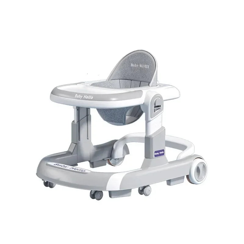 360° Anti-Rollover Baby Walker with Music & Posture Support