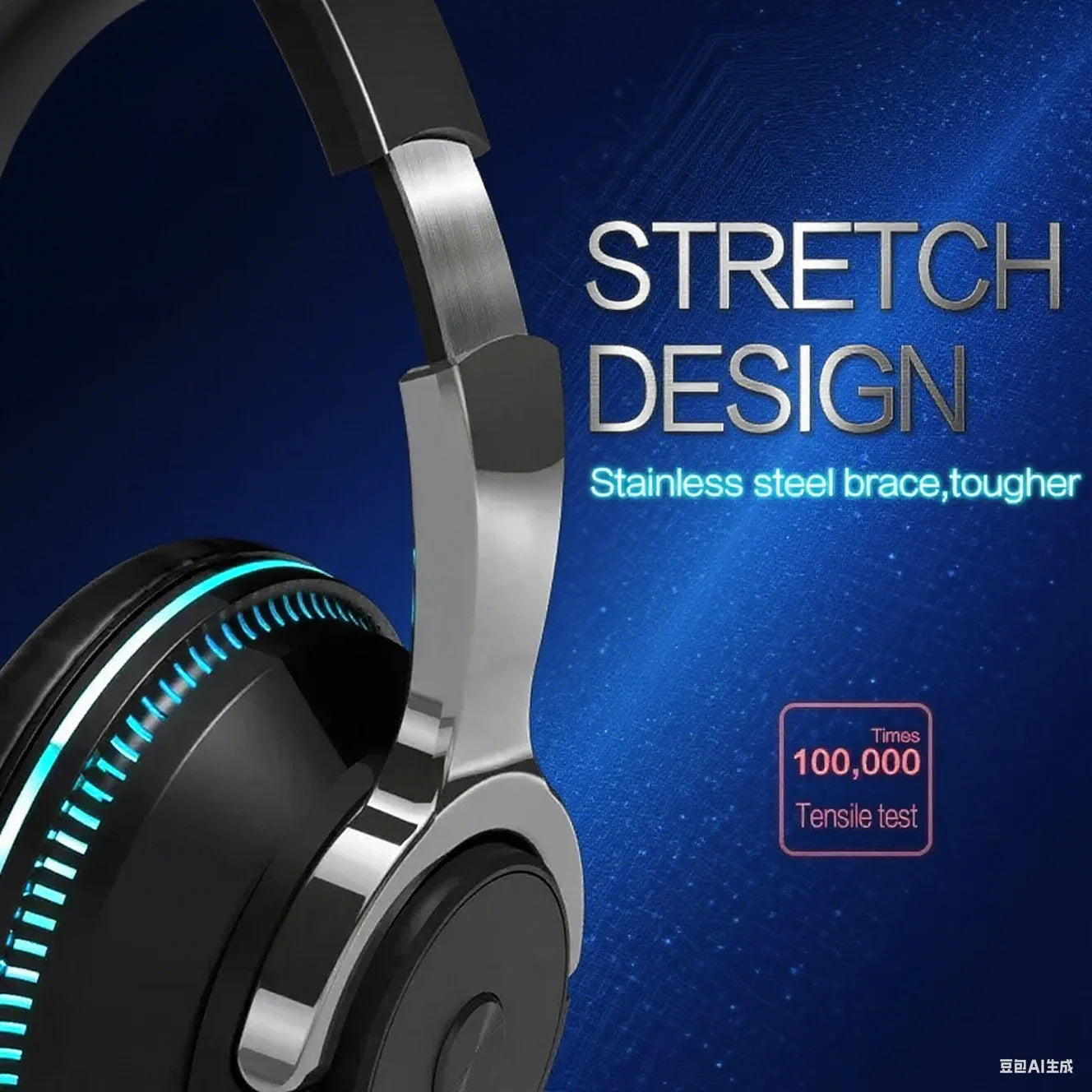 Wireless Bluetooth Headphones Hi-Res Audio Over The Earphone Bluetooth 5.3 Wired Dual-mode Headset with Microphone AUX Cable