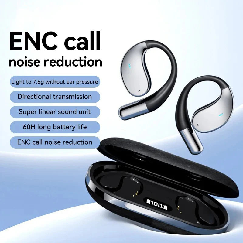 Earhook TWS Wireless Headphones Quality Sound Bluetooth Headphone Bass On-ear Wireless Headsets with Microphone for Sport Stereo
